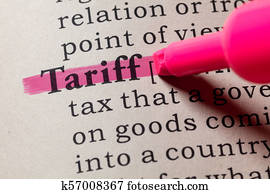definition of tariff definition of tariff