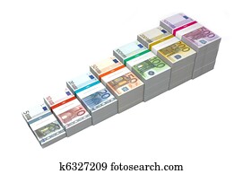 Euro Banknotes Ramp 5 - 500 Euro Banknotes Ramp 5 - 500