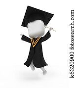 Graduate Jumping Happily Graduate Jumping Happily