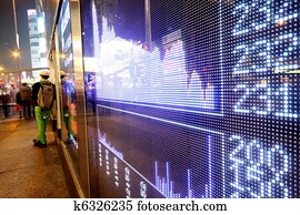 inventar ticker board, na, ten, burza