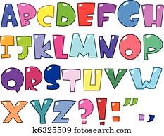 karikatur, alphabet karikatur, alphabet