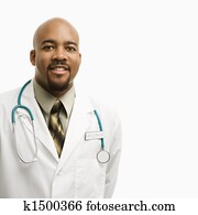 Male doctor smiling.