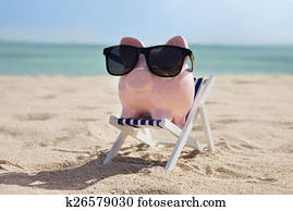 Piggy Bank With Sunglasses Piggy Bank With Sunglasses