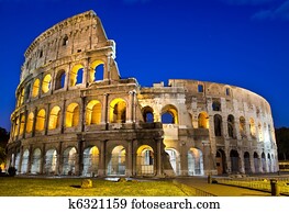 Rome - Colosseum at dusk Rome - Colosseum at dusk