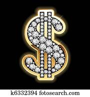 bling-bling., דולר, סמל.