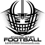 capacete futebol americano, com, facemask