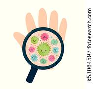 Cute angry evil bad fly germ virus Cute angry evil bad fly germ virus