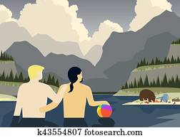 Gay couple trying to relax Gay couple trying to relax