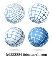 Globe design elements Globe design elements