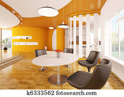 Modern apartment interior 3d render Modern apartment interior 3d render