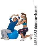 oude vrouw, stretching