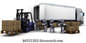 Robot Driving a Lift Truck Robot Driving a Lift Truck