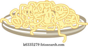 spaghetti, auf, a, platte, oder, tellergericht spaghetti, auf, a, platte, oder, tellergericht