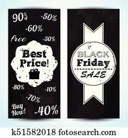 zwei, schwarz, freitag, werbung, senkrechte banner