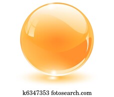 3D crystal, glass sphere