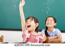 boldog, iskolások, kelt kezezés, osztály