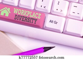 escritura, nota, actuación, lugar de trabajo, diversity., empresa / negocio, foto, showcasing, ambiente, eso, accepts, cada, individuo, differences.