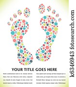 Footprint design made from circles.