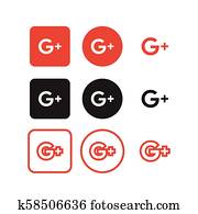 Google plus social media icons Google plus social media icons