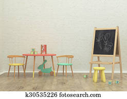 kids, drošsirdīgs, dzīvoklis, iekšējais, 3d, attīrīšana, atspoguļot