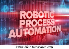 robotic, processo, automação, texto, sobre, interface, tela