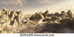 Alien Desert Canyon in the Clouds Alien Desert Canyon in the Clouds