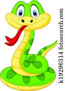 Cute green snake cartoon Cute green snake cartoon