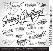 feiertag, grüße, (vector)