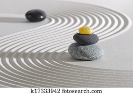 Japan zen garden with stones Japan zen garden with stones