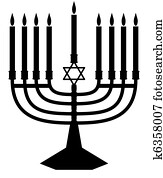 Menorah silhouette Menorah silhouette
