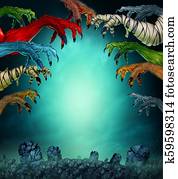 Monsters In A Spooky Graveyard Monsters In A Spooky Graveyard