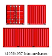 schiffahrt, fracht behälter