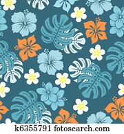 Seamless tropical pattern Seamless tropical pattern