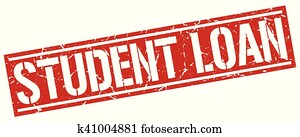 student loan square grunge stamp