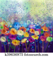 Abstract floral watercolor painting Abstract floral watercolor painting