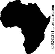 Africa silhouette Africa silhouette