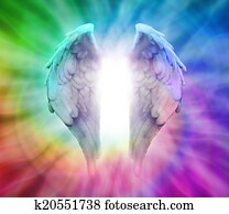 Angel Wings on Rainbow Spiral Angel Wings on Rainbow Spiral