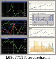 bestand, diagramme, geschaefts, schaubilder