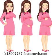 Brunette Pregnant Woman Brunette Pregnant Woman
