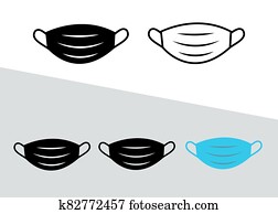 Face mask icons Face mask icons