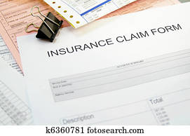 Health-insurance claim form and medical bills Health-insurance claim form and medical bills