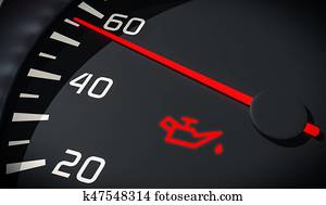 Oil and engine malfunction warning light control in car dashboar Oil and engine malfunction warning light control in car dashboar