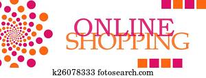 Online Shopping Pink Orange Online Shopping Pink Orange