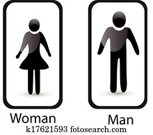 Restroom sign Man & Woman symbol