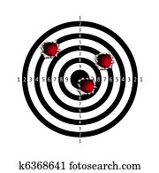 Target bullet holes Target bullet holes