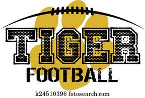 tiger, football tiger, football