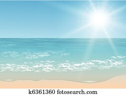 Vector tropical sea. Vector tropical sea.