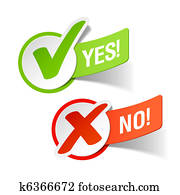 Yes and No check marks Yes and No check marks
