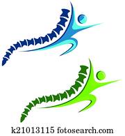 בריא, עמוד שדרה, איקון