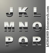 מבריק, מתכת, מכתבים